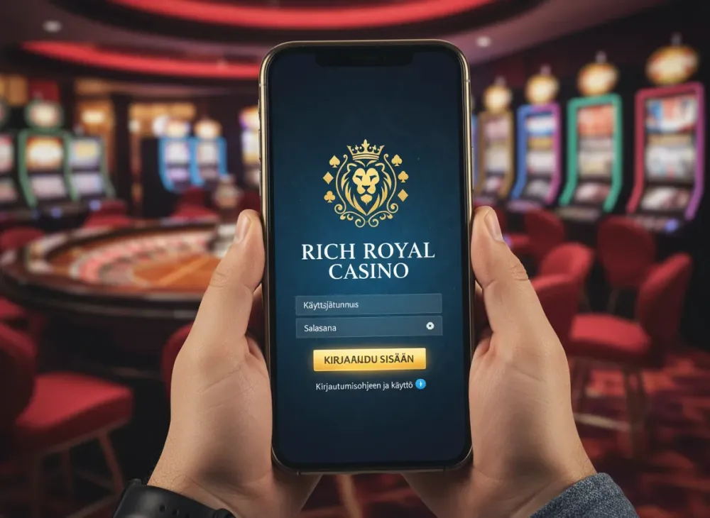 Rich royal casino login kirjautumisohje pelaajille